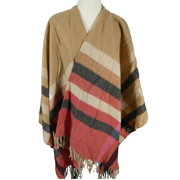 Do Everything In Love One Size Poncho Kimono Tasseled Aztec Western - Picture 1 of 5